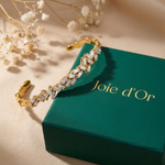 Amélie Radiant Gold Crystal Bangle