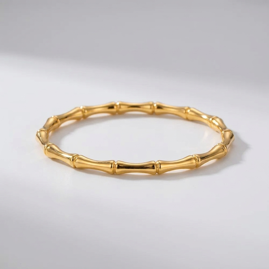 Emma Bamboo Gold Bangle