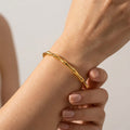 Emma Bamboo Gold Bangle