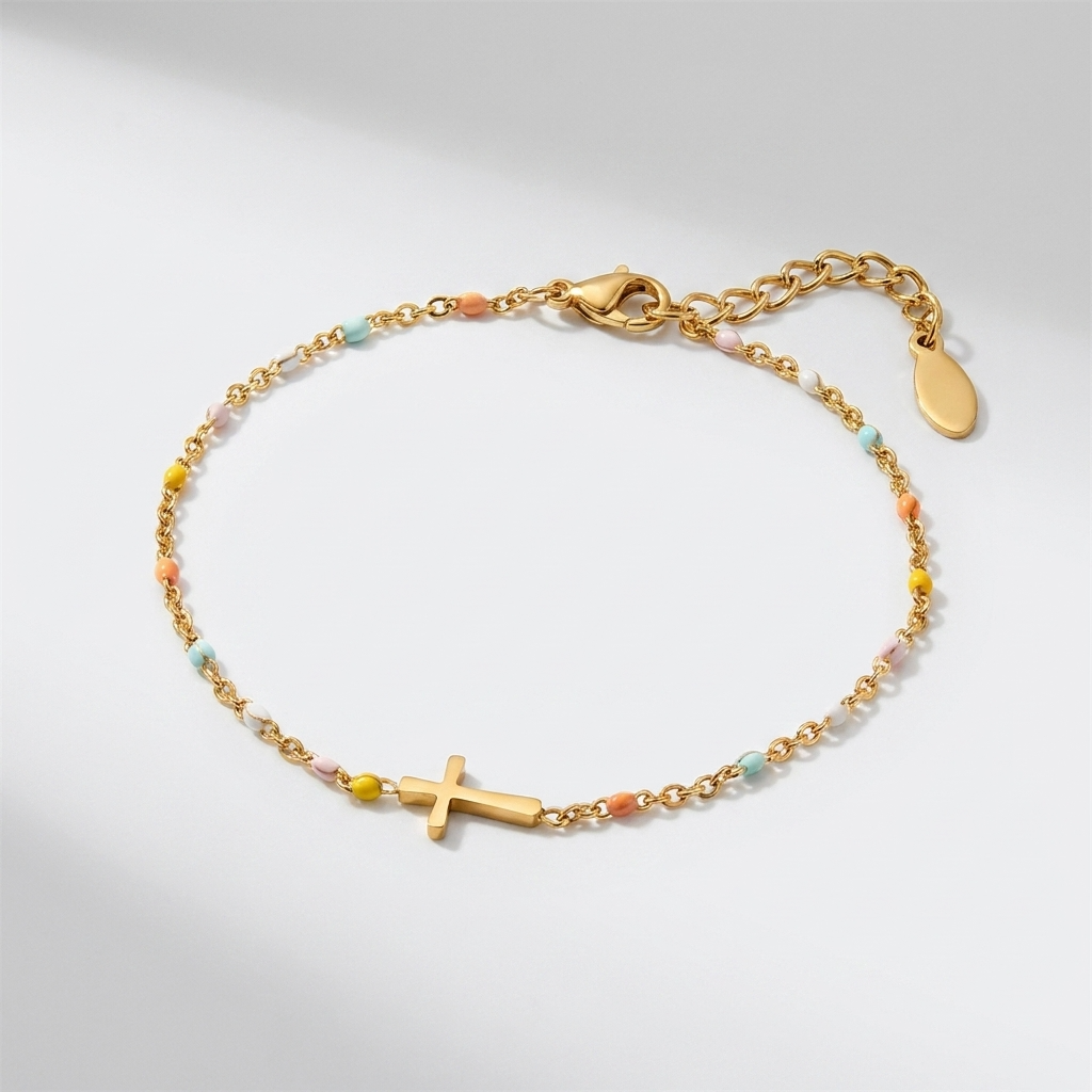 Amélie Cross Bead Bracelet