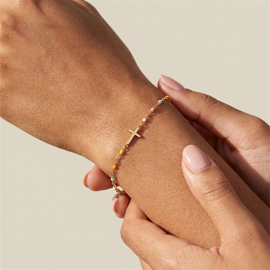 Amélie Cross Bead Bracelet