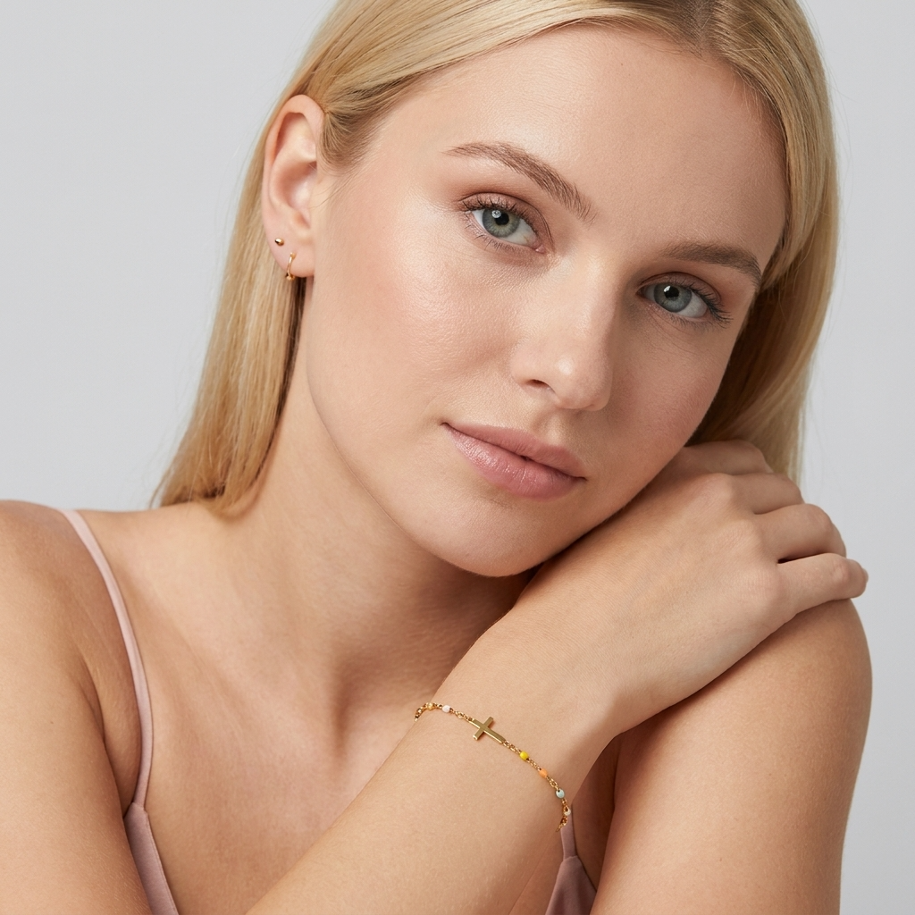 Amélie Cross Bead Bracelet