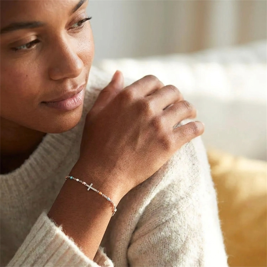 Amélie Cross Bead Bracelet