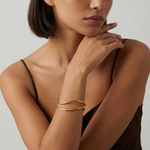 Aurélie Wave Gold Bangle