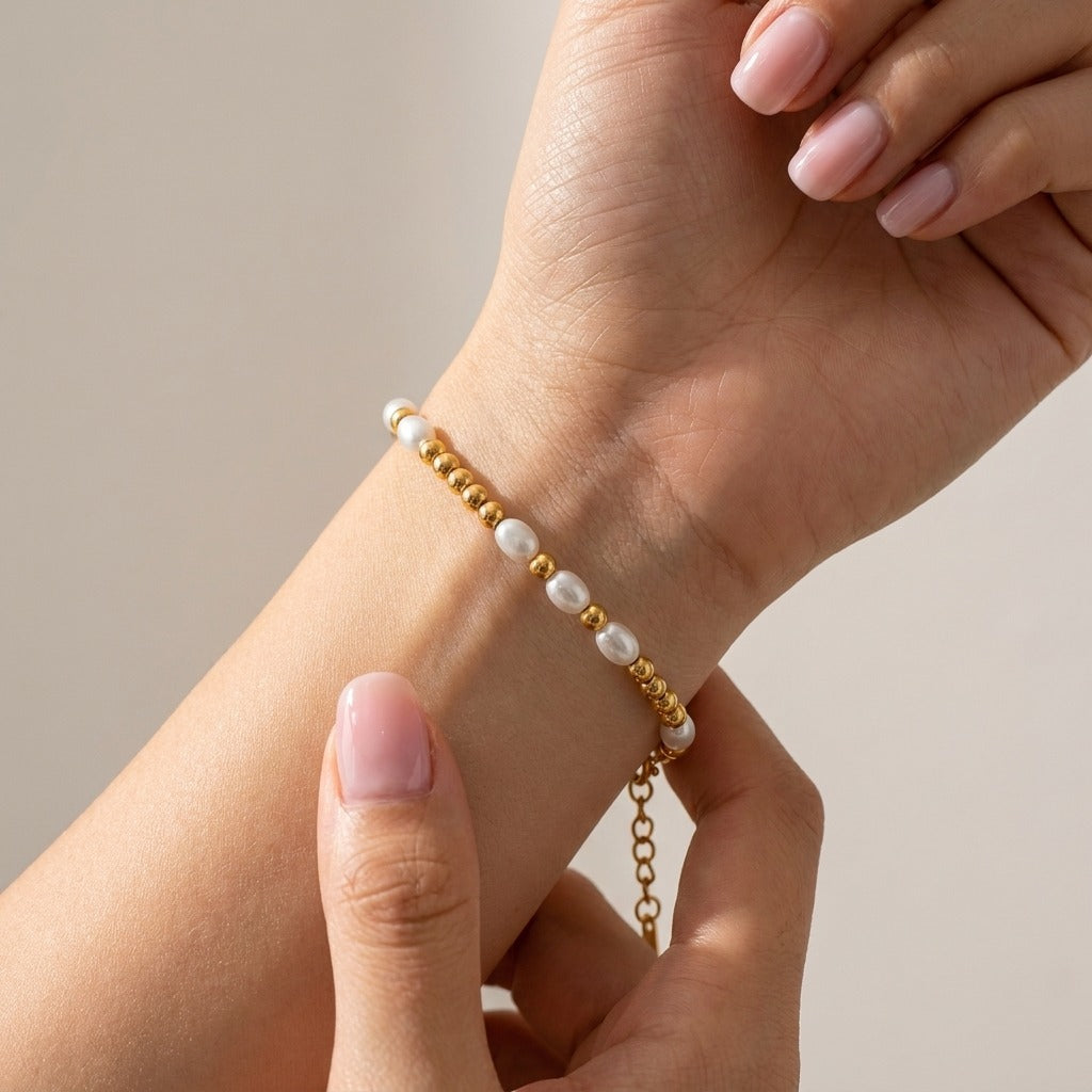 Chloe Beads & Pearls Bracelet