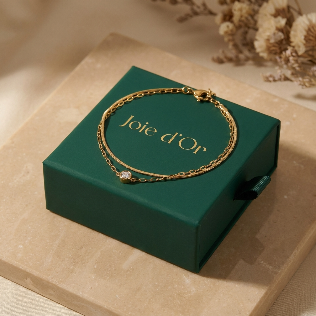 Amélie Crystal Double-Chain Bracelet