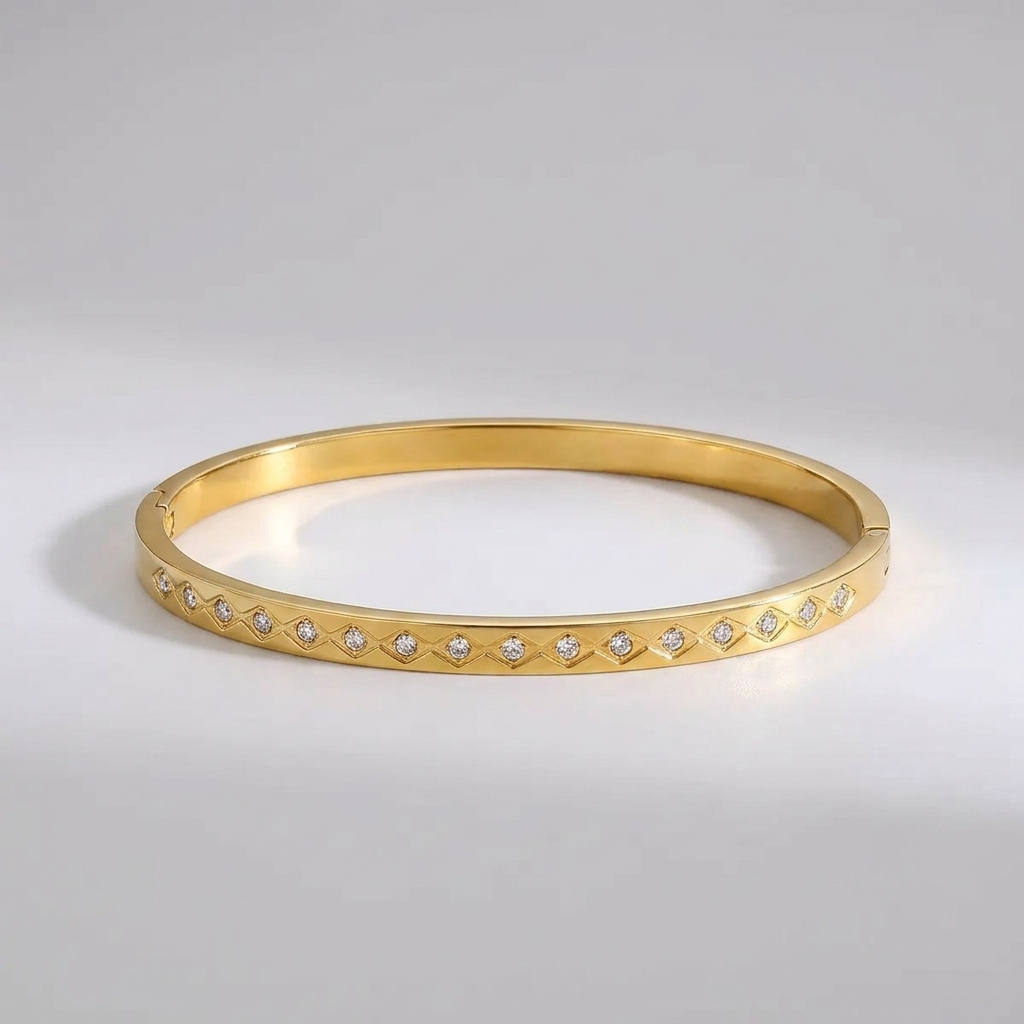 Isabella Pavé Crystal Bangle