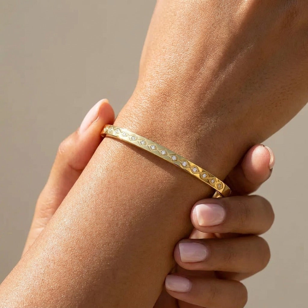 Isabella Pavé Crystal Bangle