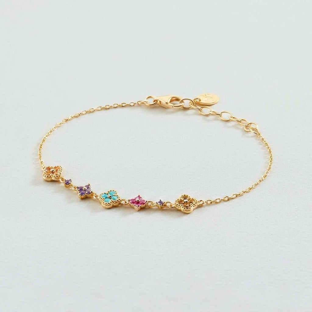 Aurélie Gold Cluster Bracelet