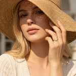 Lydia Crystal Leaf Ring