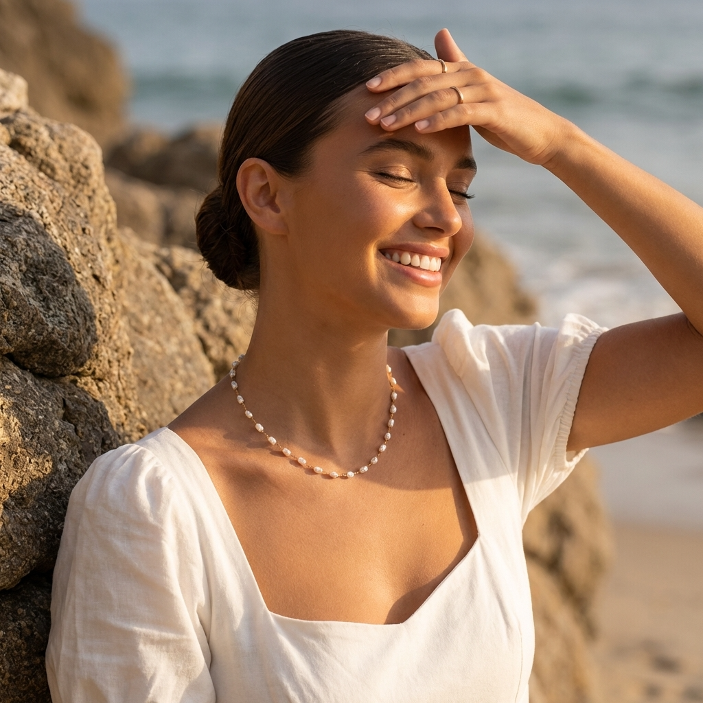 Valentina Tiny Baroque Pearl Necklace