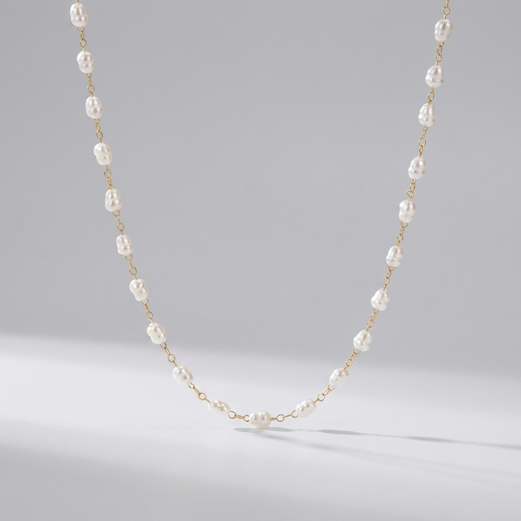 Valentina Tiny Baroque Pearl Necklace