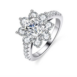 Andora Silver Crystal Ring