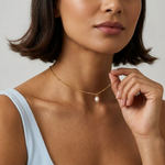 Léa Dainty Pearl Drop Necklace