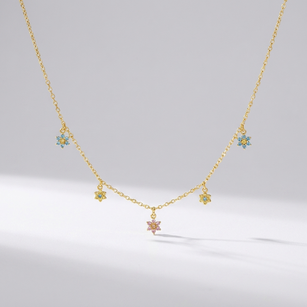 Sofia Blossom Charm Necklace