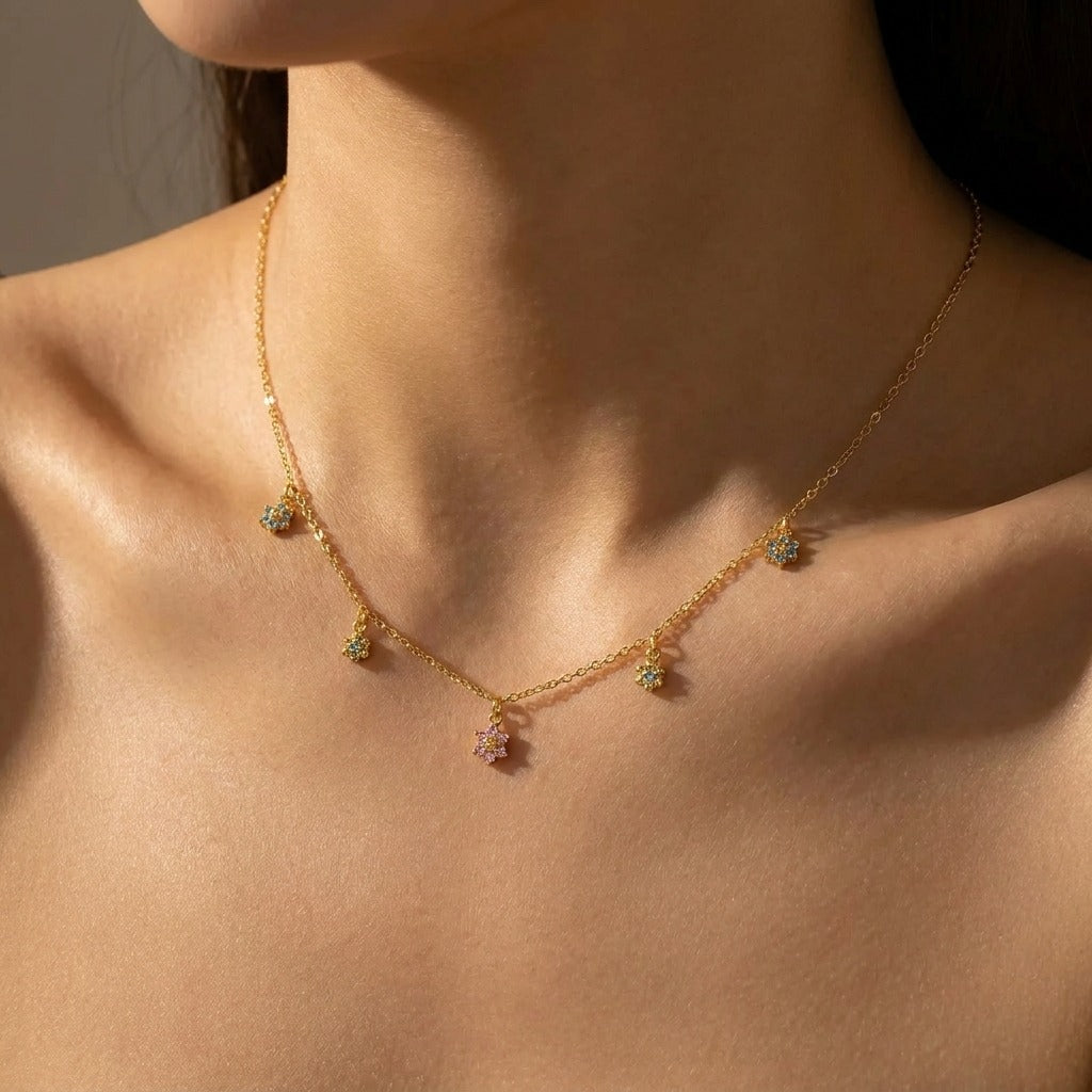 Sofia Blossom Charm Necklace