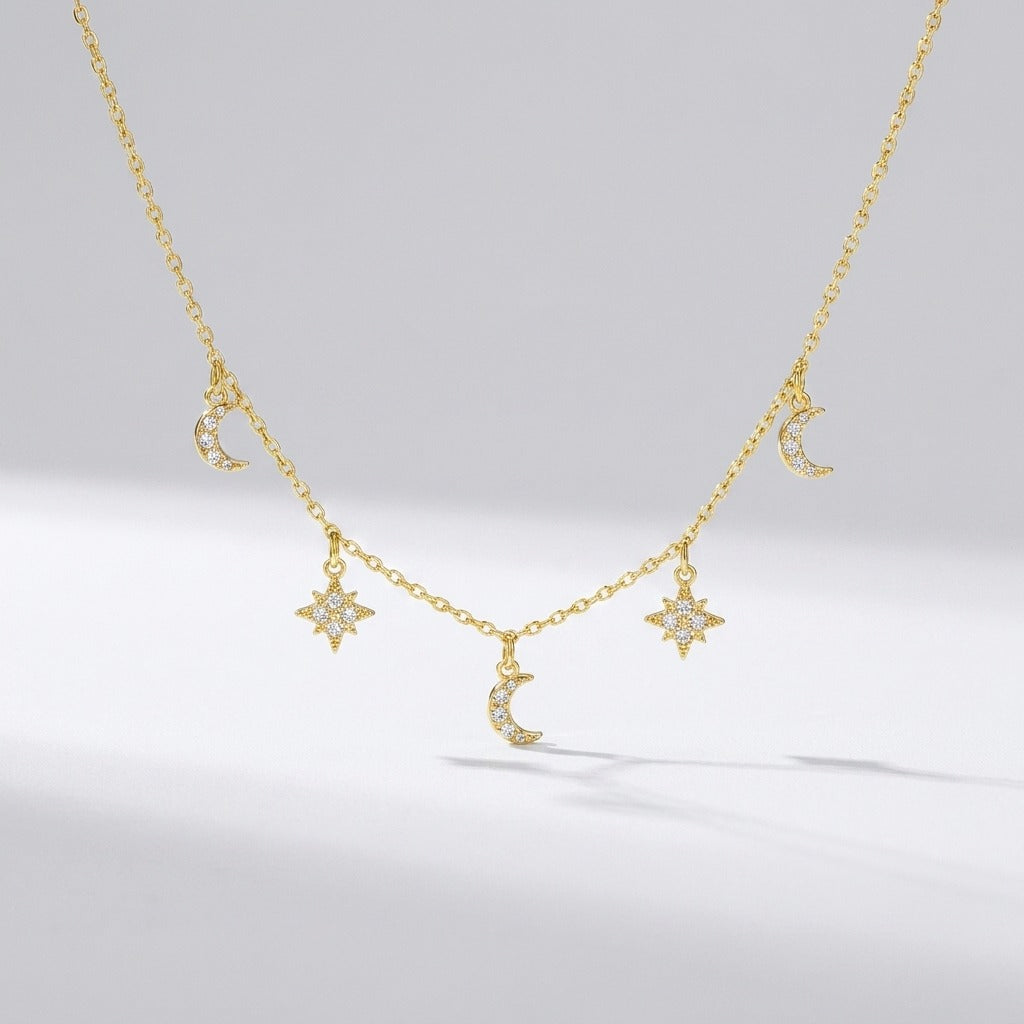 Amélie Moon & Star Necklace