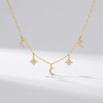 Amélie Moon & Star Necklace