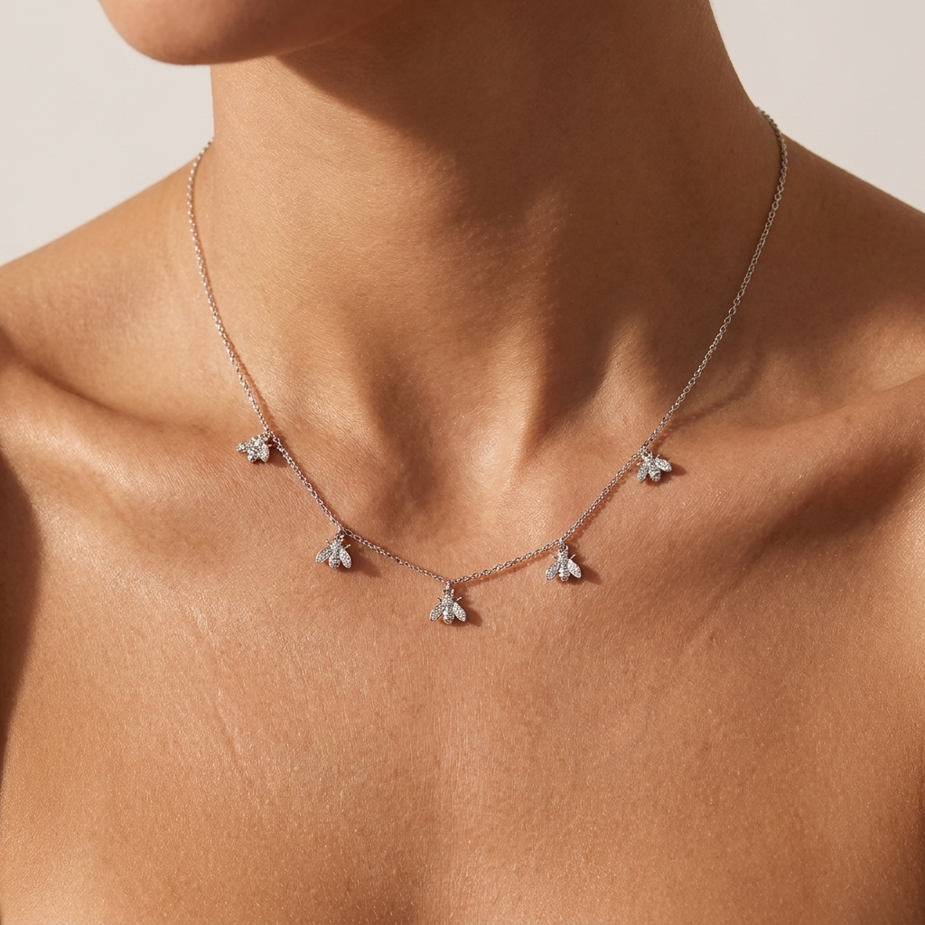 Amélie Crystal Bee Necklace
