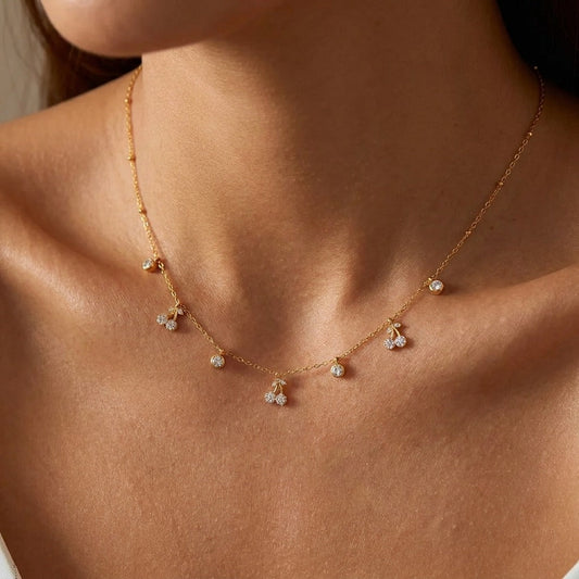 Cherry Cluster Charm Necklace