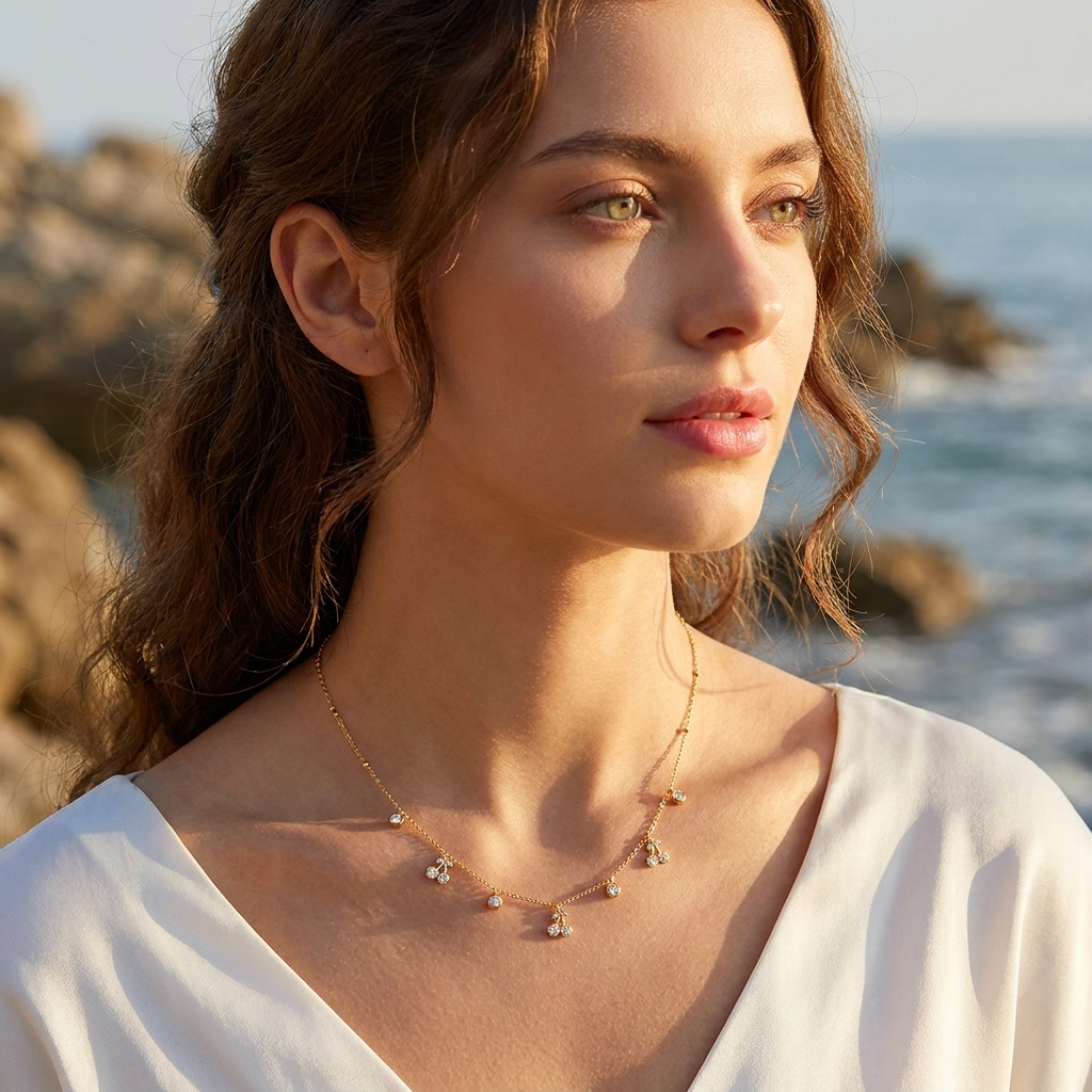 Cherry Cluster Charm Necklace