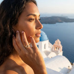 Flora Crystal Leaf Ring