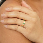 Emerald Clover Ring