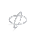 Celeste Pavé X Ring