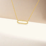 Elodie Oval Sparkle Necklace