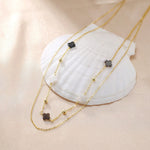 Elodie Shell Clover Necklace