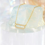 Elodie Oval Sparkle Necklace