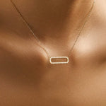 Elodie Oval Sparkle Necklace